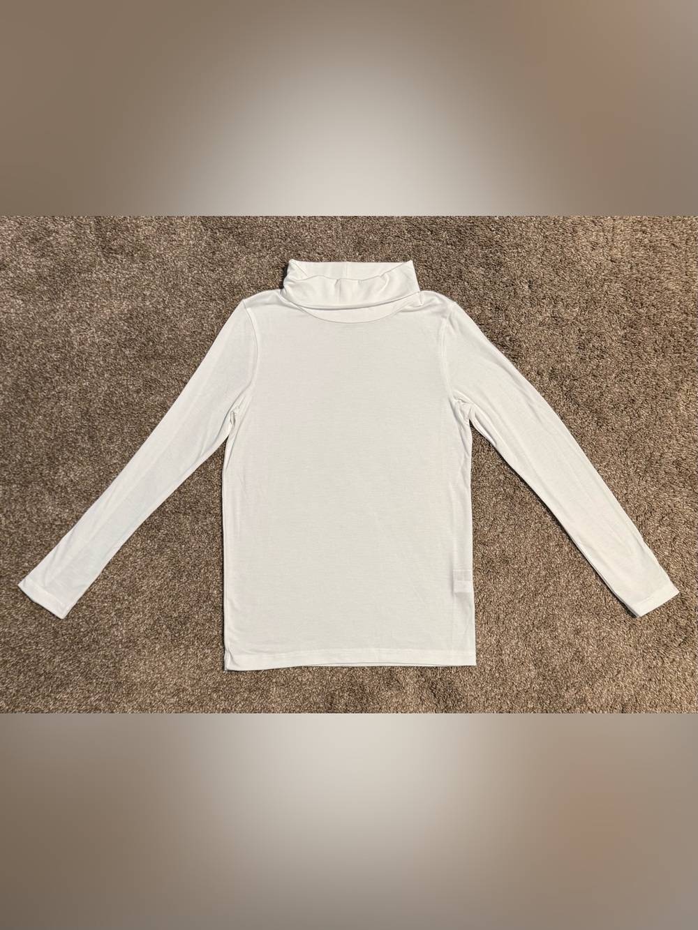Uniqlo HEATTECH White Long Sleeve Turtleneck Top